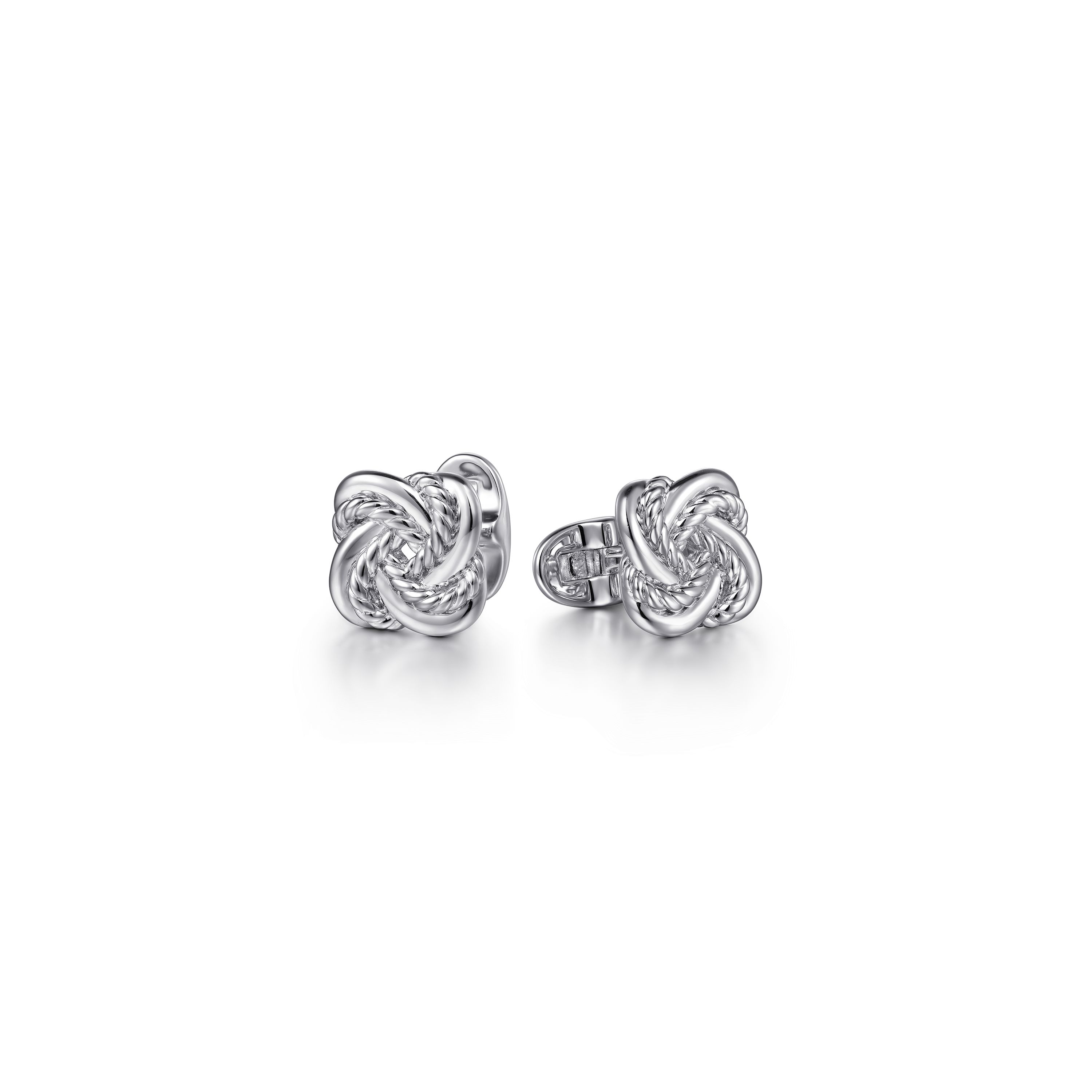 Sterling Silver Twist Love Knot Cufflinks