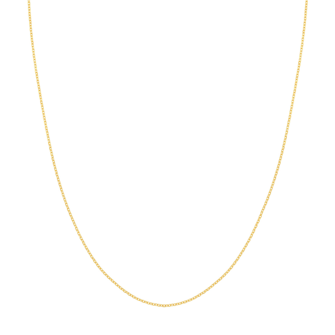 MJ Christensen 14K Yellow Gold Open Diamond Cut Cable Chain (1.15mm, 18")