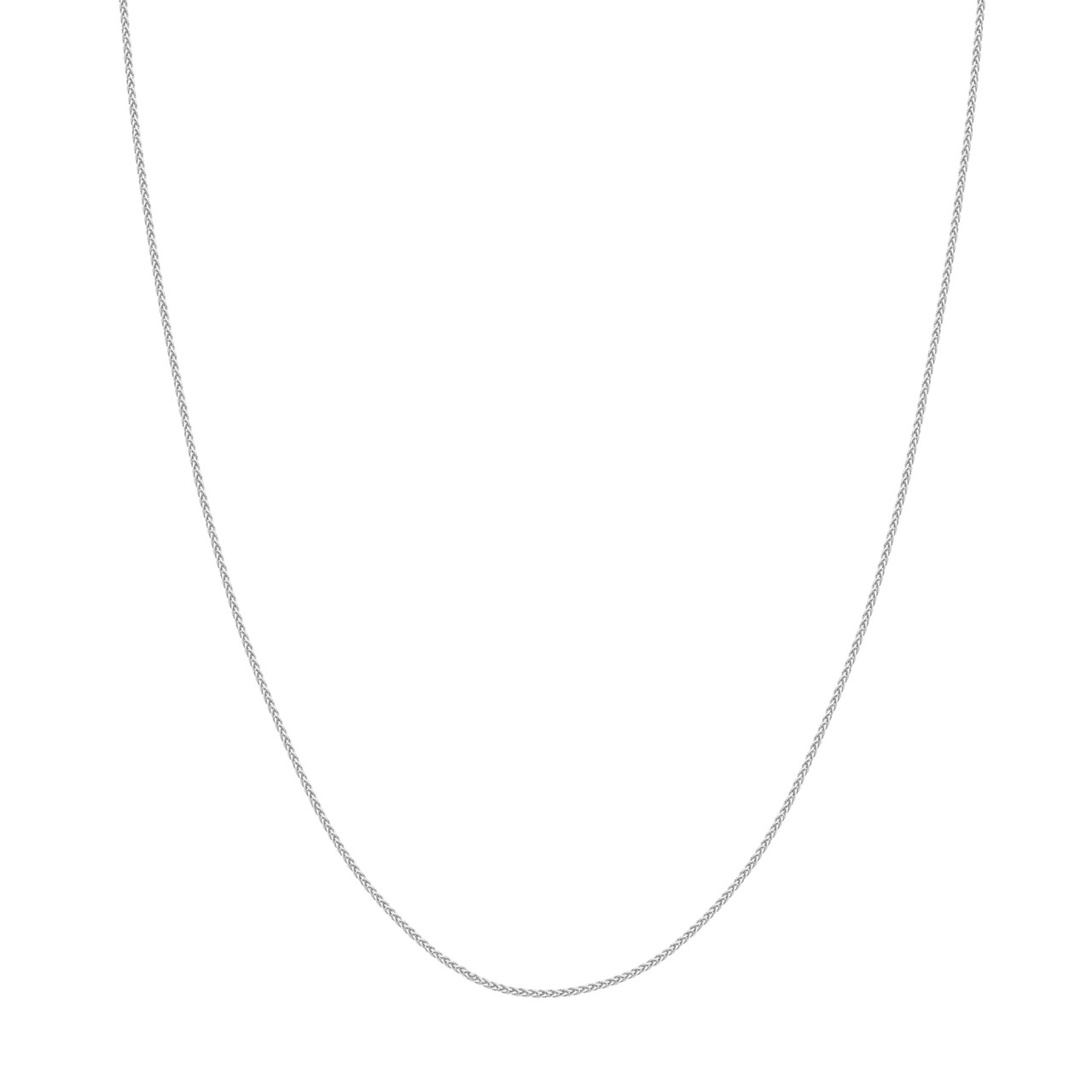MJ Christensen 14K White Gold Round Wheat Chain (1.05mm, 18")