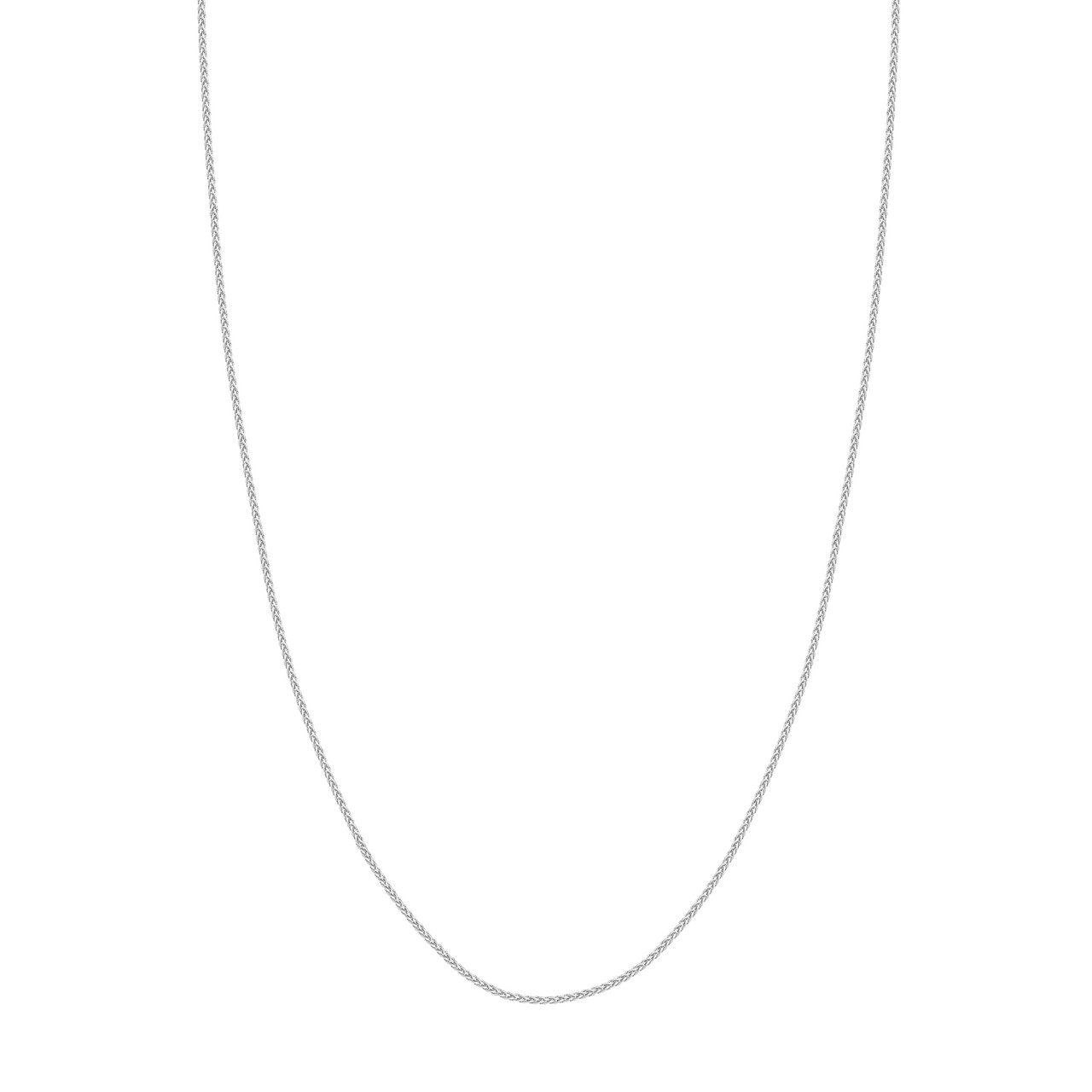 MJ Christensen 14K White Gold Round Wheat Chain (1.25mm, 20")