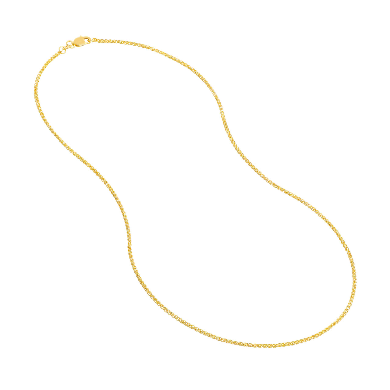 MJ Christensen 14K Yellow Gold Round Wheat Chain (1.50mm, 18")