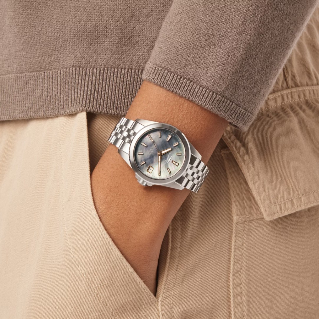 Shinola 36mm Monster Circadian Watch - Gray MOP Dial, Bracelet