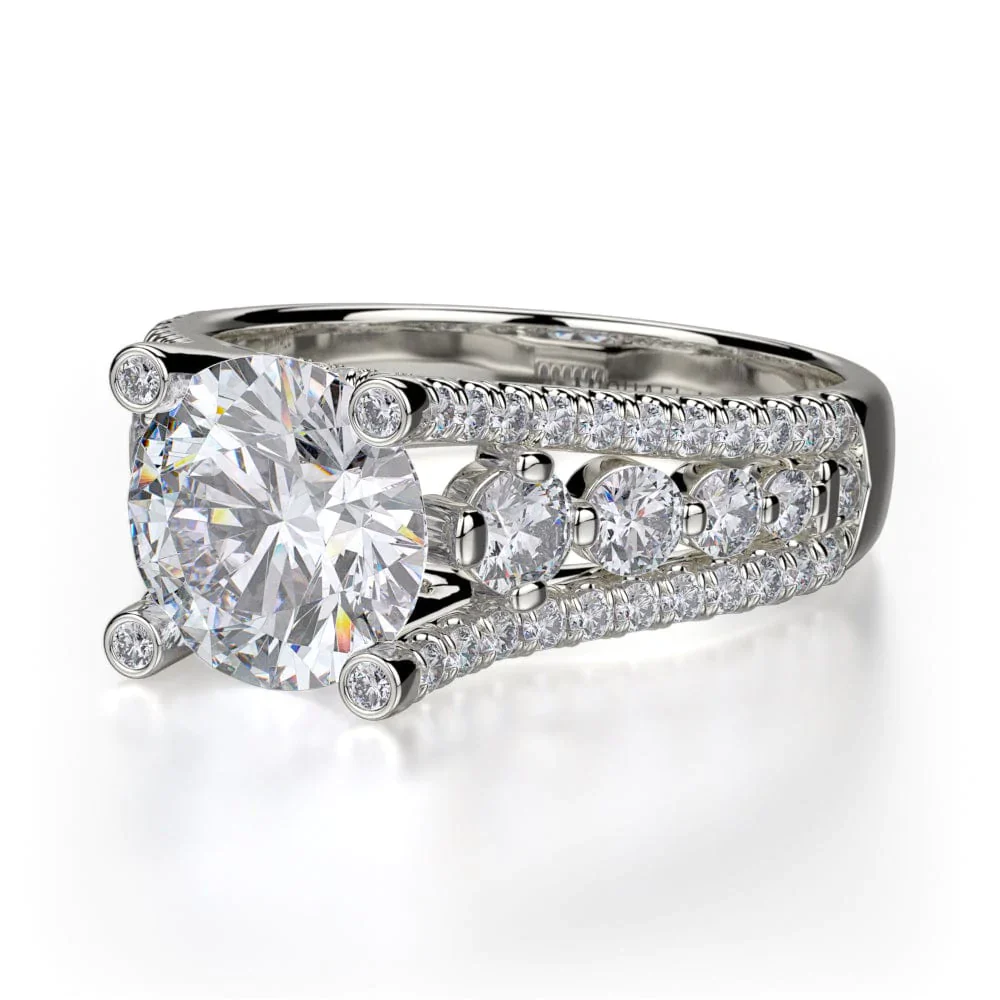 18KW 1.10CTW DIAMOND STELLA SEMI CZ CTR