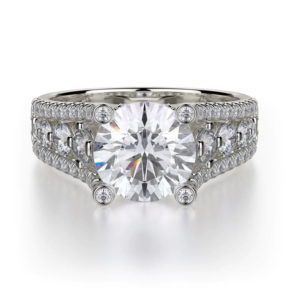18KW 1.10CTW DIAMOND STELLA SEMI CZ CTR