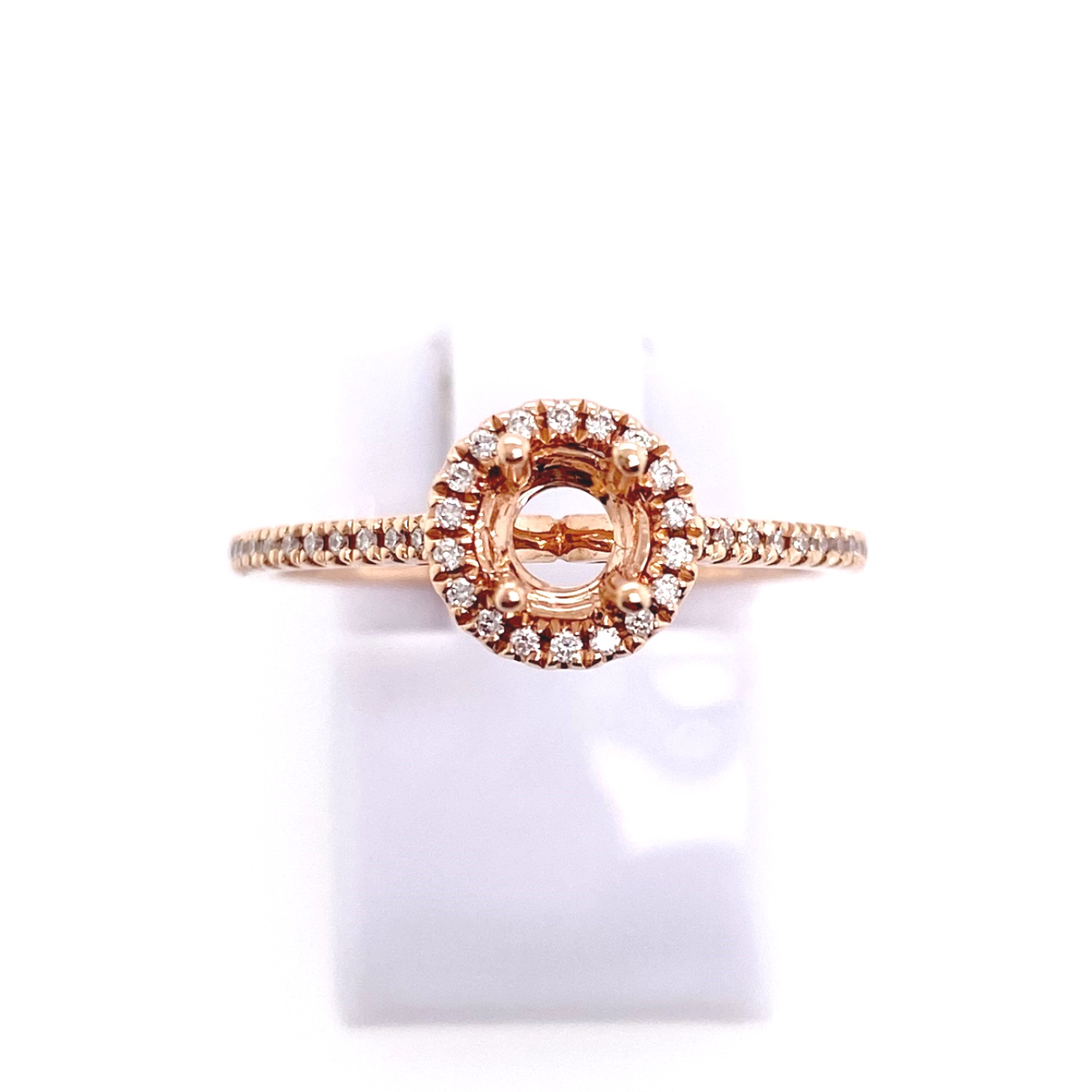 14KR .12CTW DIA HALO SEMI