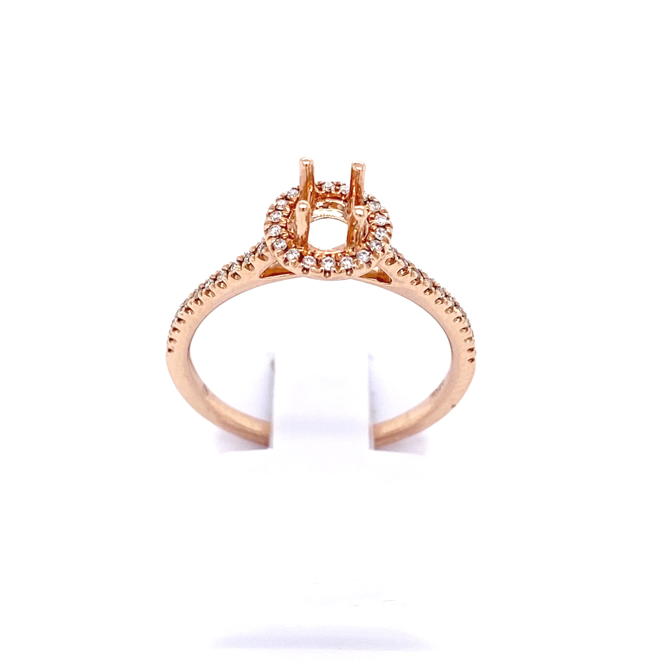 14KR .12CTW DIA HALO SEMI