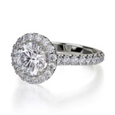 18KY .82CTW RBC DIA HALO SEMI CZ CTR