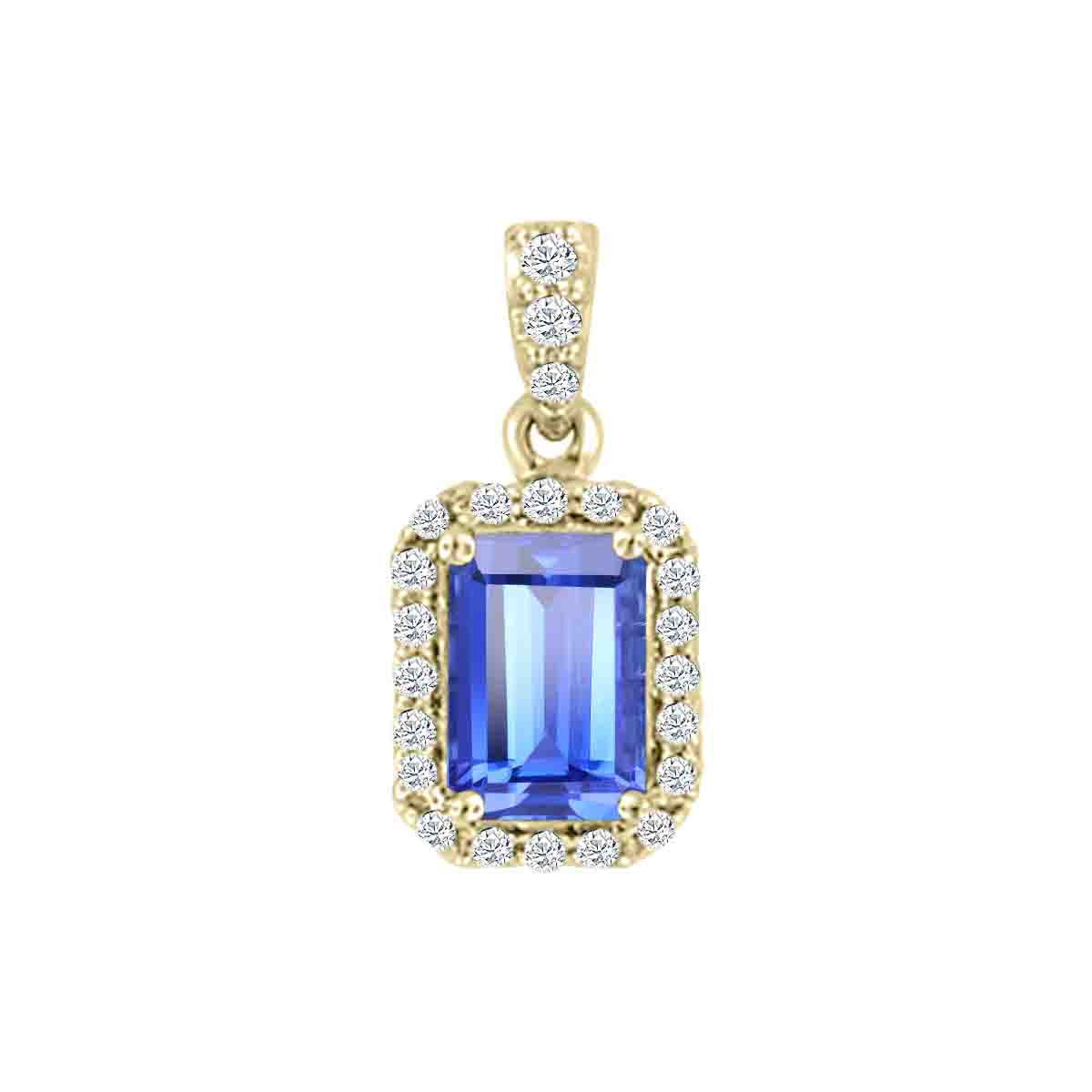 14KY .94CT OCT TANZ .14CTW DIA PEND NO CHAIN