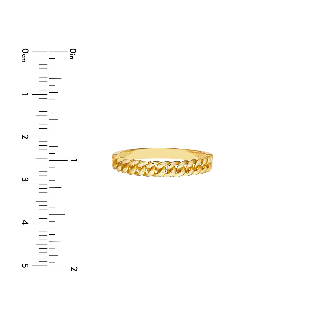 14KY 1/2 CURB CHAIN LINK RING SZ 6
