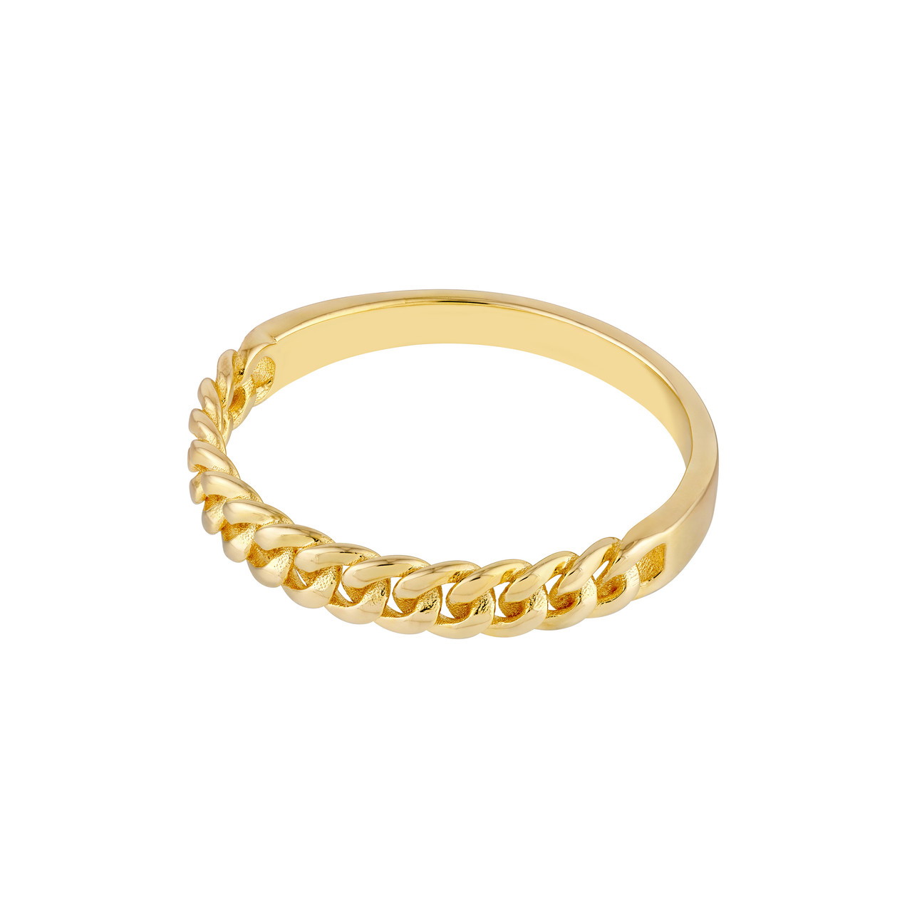 14KY 1/2 CURB CHAIN LINK RING SZ 6