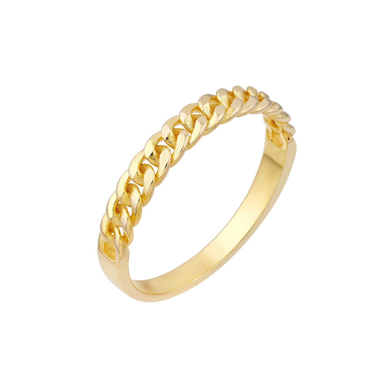 14KY 1/2 CURB CHAIN LINK RING SZ 6
