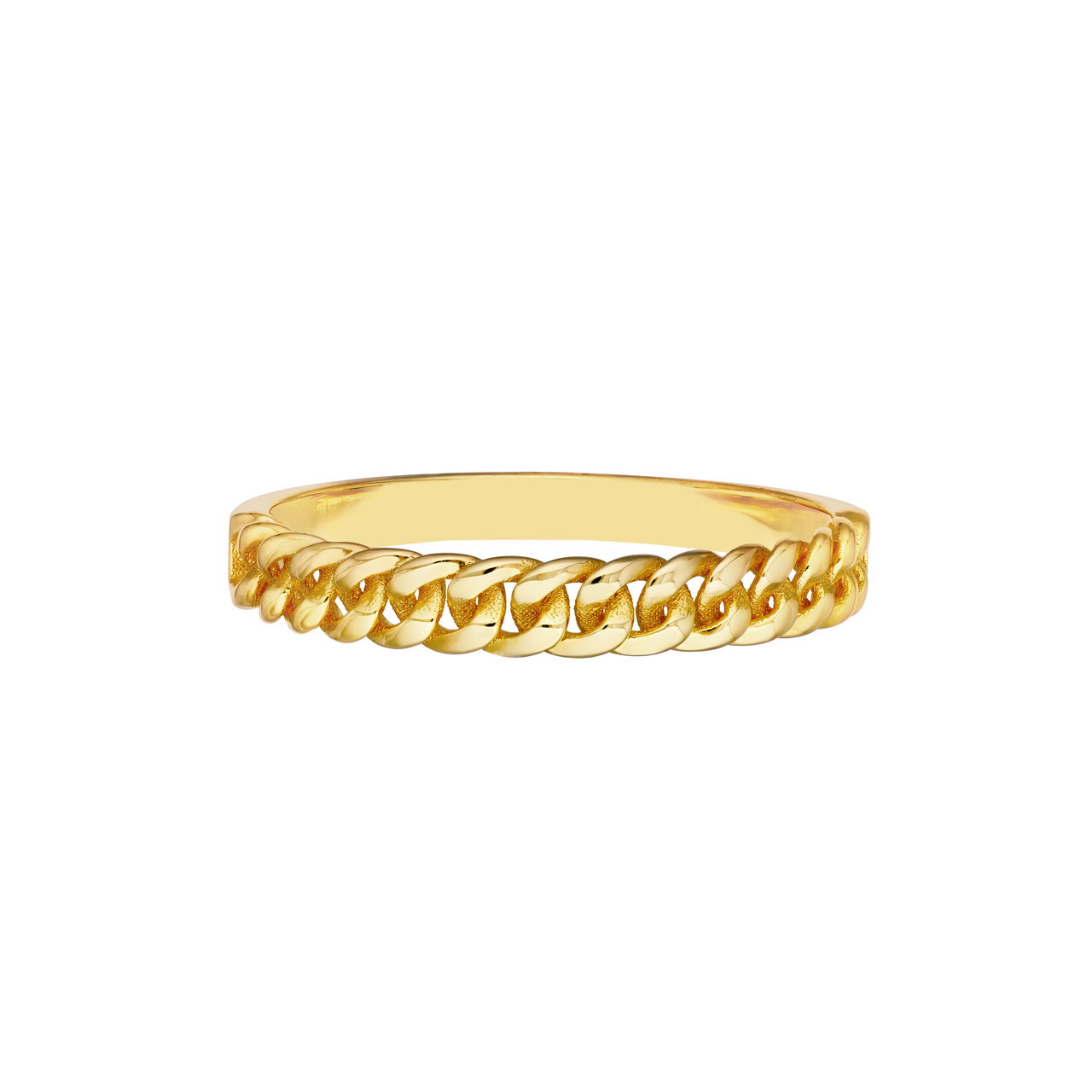 14KY 1/2 CURB CHAIN LINK RING SZ 6