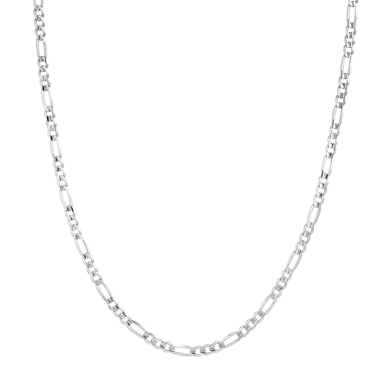 SS 3.90MM CONCAVE FIGARO CHAIN 18"