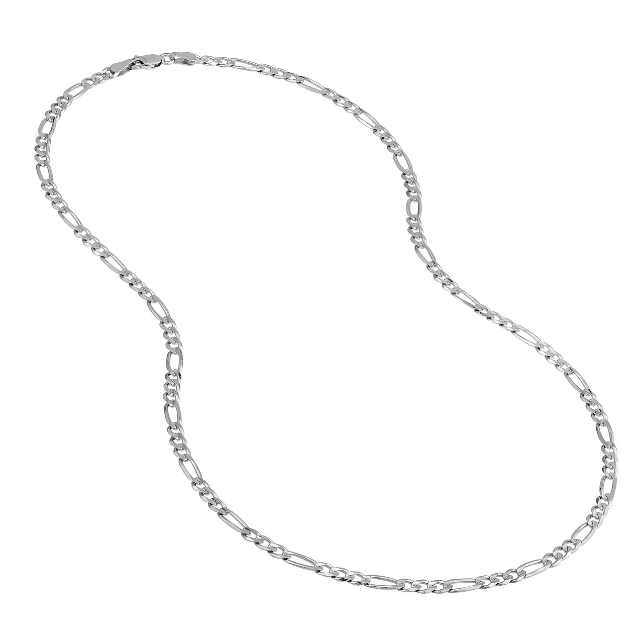 SS 3.90MM CONCAVE FIGARO CHAIN 18"