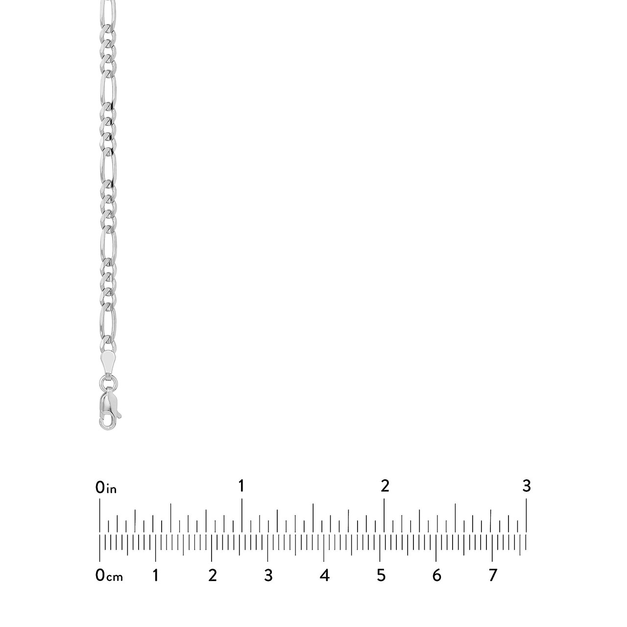 SS 3.90MM CONCAVE FIGARO CHAIN 18"