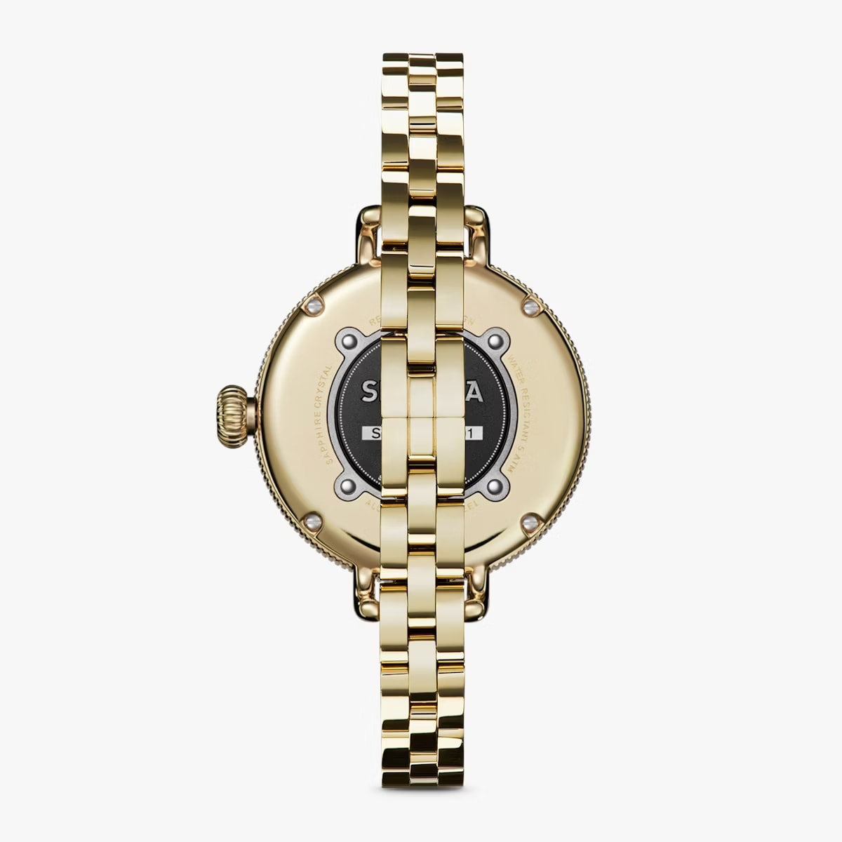 34MM BIRDY 3H PETOSKEY DIAL THIN SS GOLD BRAC WATCH