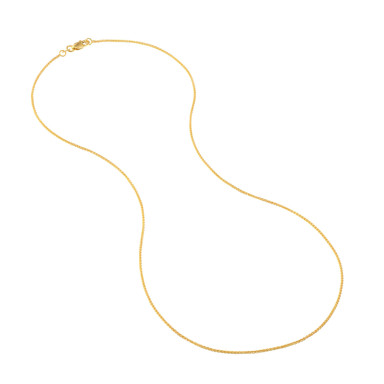 14KY 1.05MM RND WHEAT CHAIN 18"