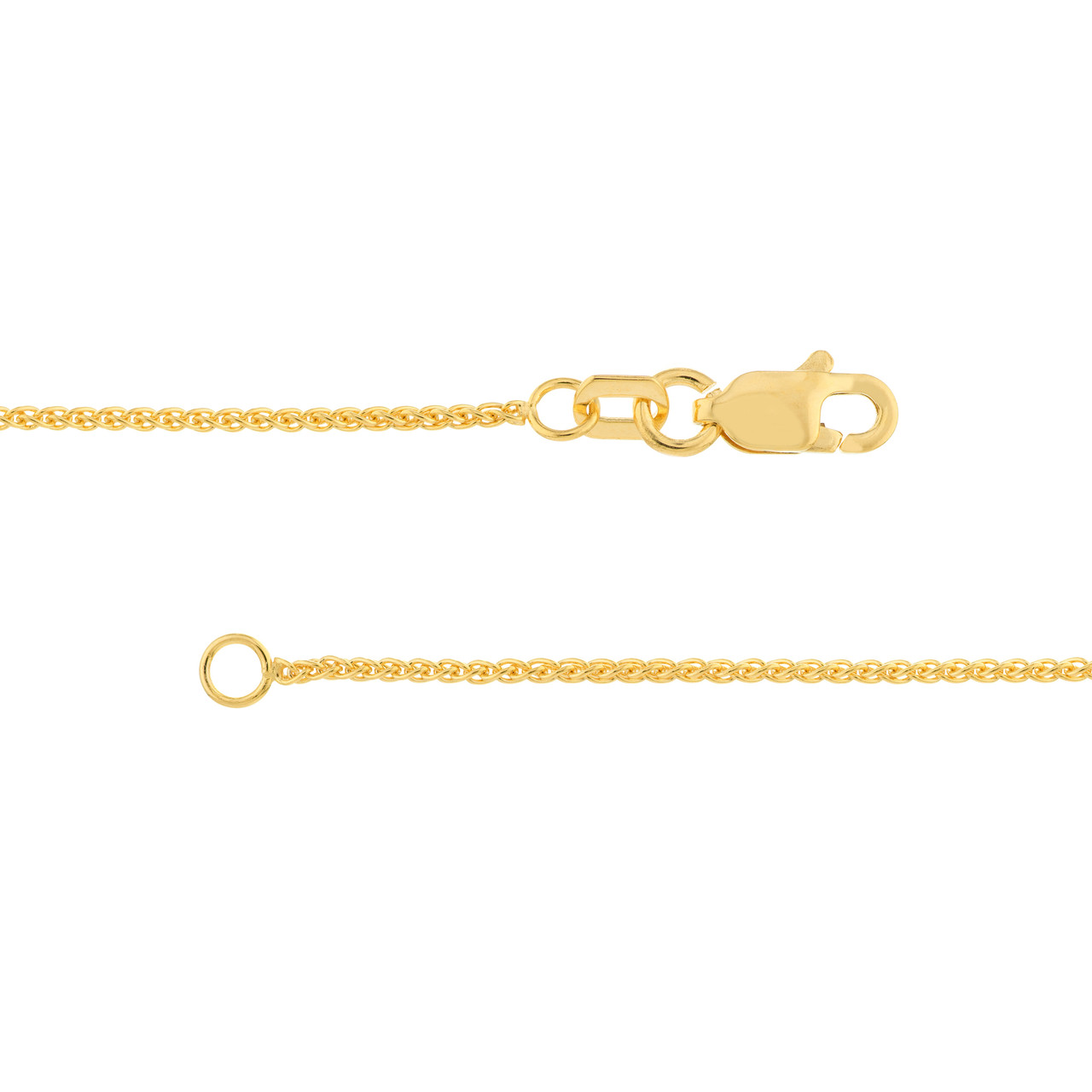 14KY 1.05MM RND WHEAT CHAIN 18"