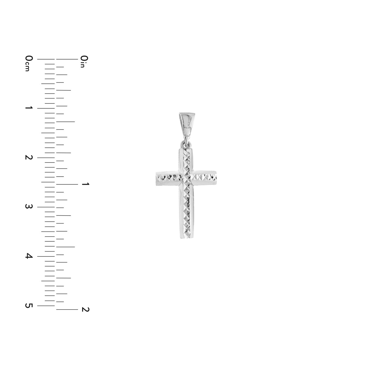 14KW DIAMOND CUT TOP CROSS PEND