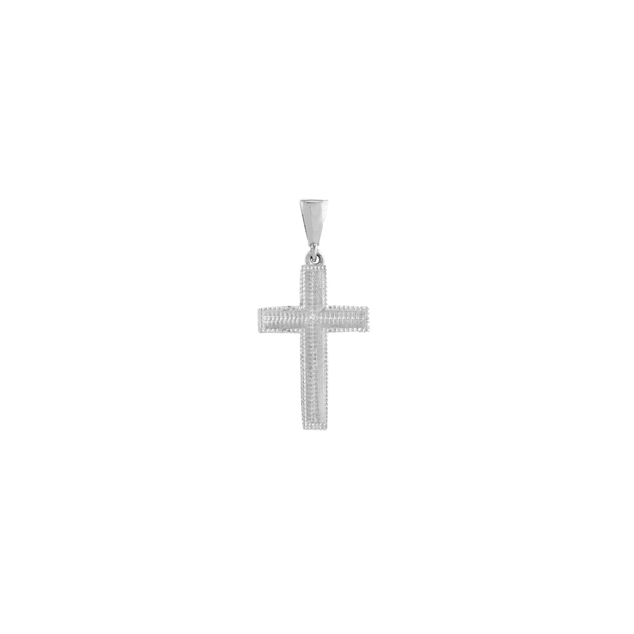 14KW DIAMOND CUT TOP CROSS PEND