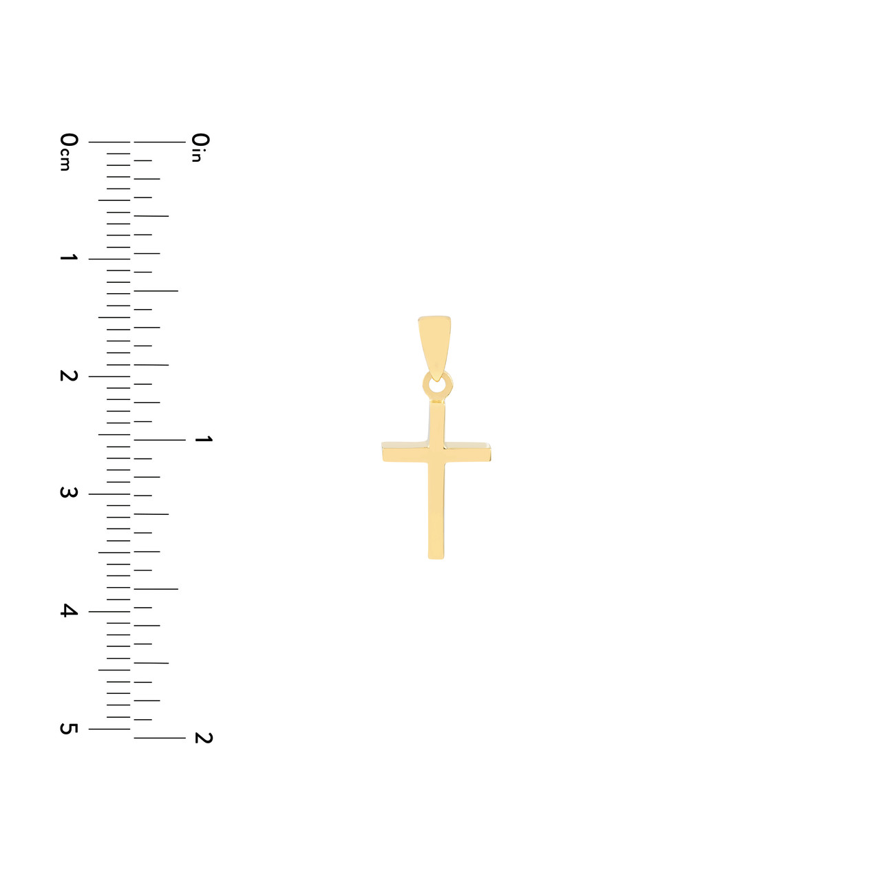 14KYW SMALL CROSS TWO TONE REVERSABLE PEND