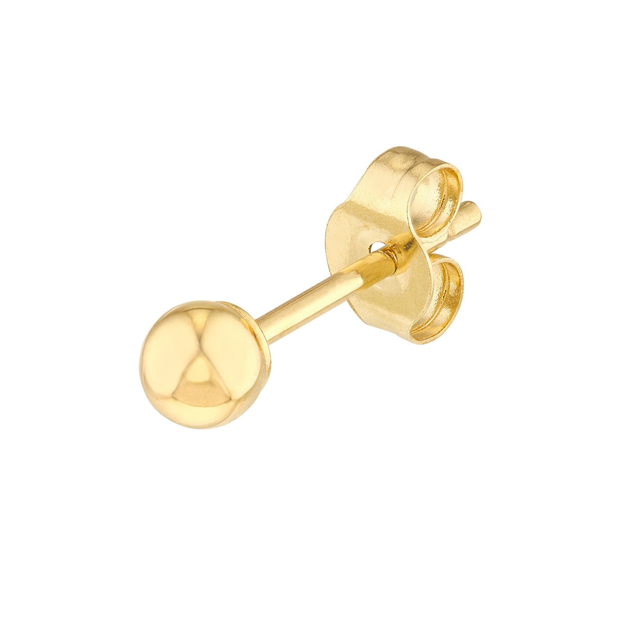 14KY 3MM POLISH BALL STUD EARR
