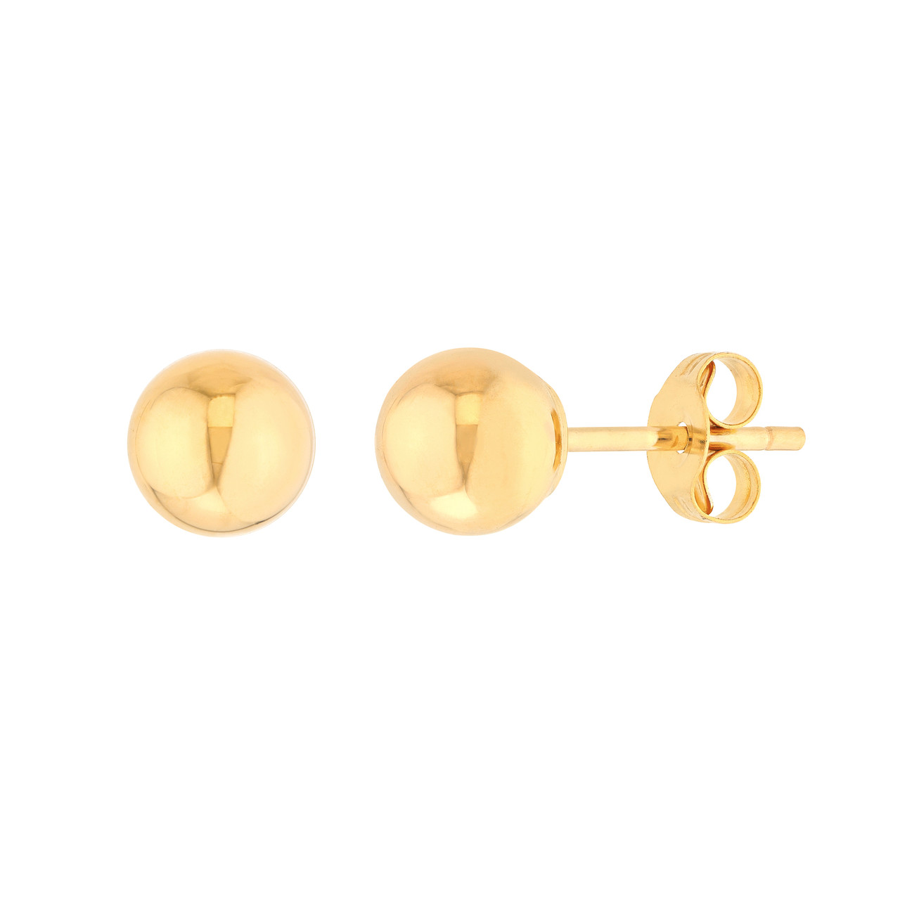 14KY 5MM POLISH BALL STUD EARR
