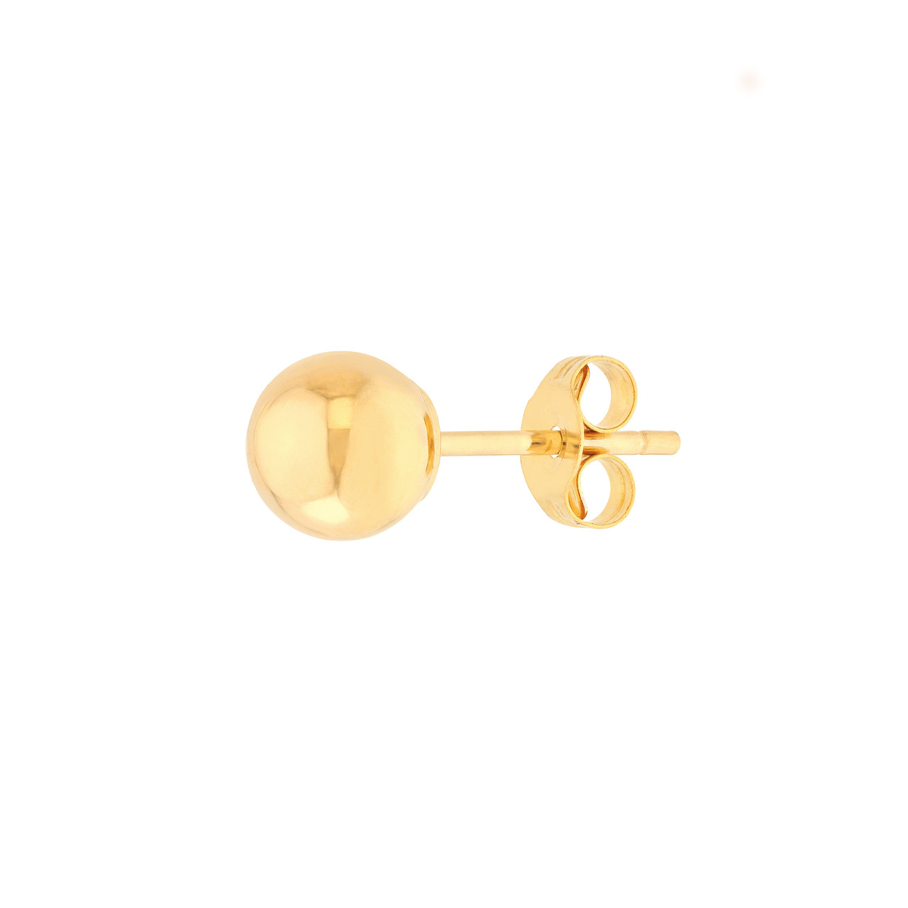 14KY 5MM POLISH BALL STUD EARR