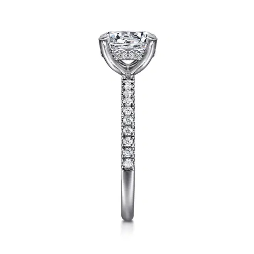 14KW .25CTW DIA HDN HALO SEMI FOR 3.50CT CZ CTR