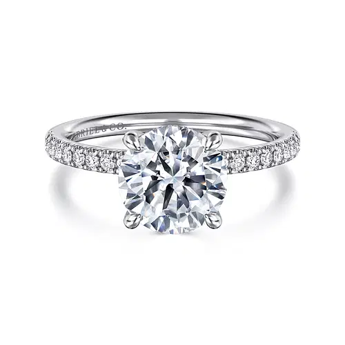 14KW .25CTW DIA HDN HALO SEMI FOR 3.50CT CZ CTR