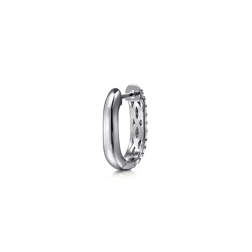 14KW .76CTW DIA PAVE U-SHAPE HUGGIE EARR