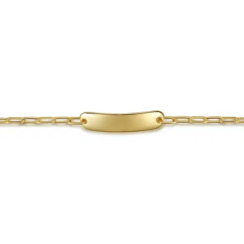 14KY PAPERCLIP ID BRACELET 7"