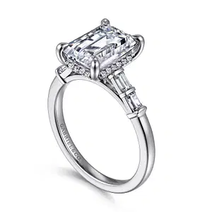14KW .34CTW DIA BAG ACCENT HIDDEN HALO CZ CTR SZ 6.5
