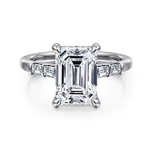 14KW .34CTW DIA BAG ACCENT HIDDEN HALO CZ CTR SZ 6.5