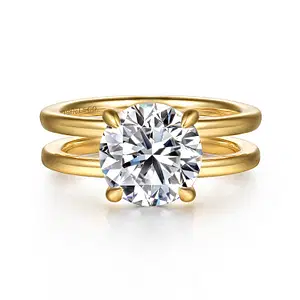 14KY .10CTW DIA HIDDEN HALO OPEN SHANK SEMI CZ CTR SZ 6.5