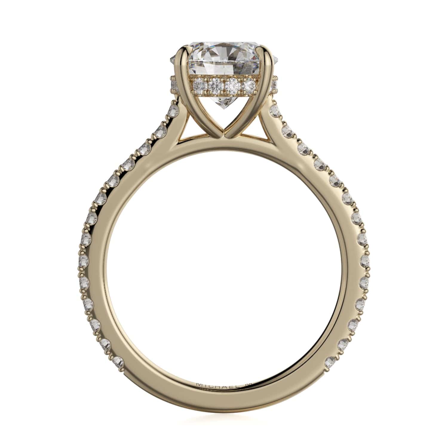 18KY .36CTW DIA SEMI RBC CZ CTR RING