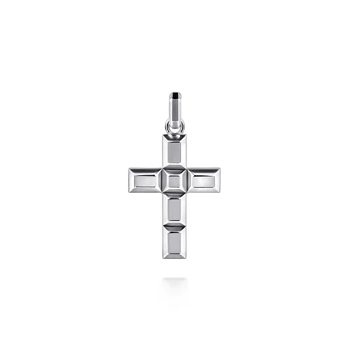 SS GEOMETRIC CROSS PENDANT