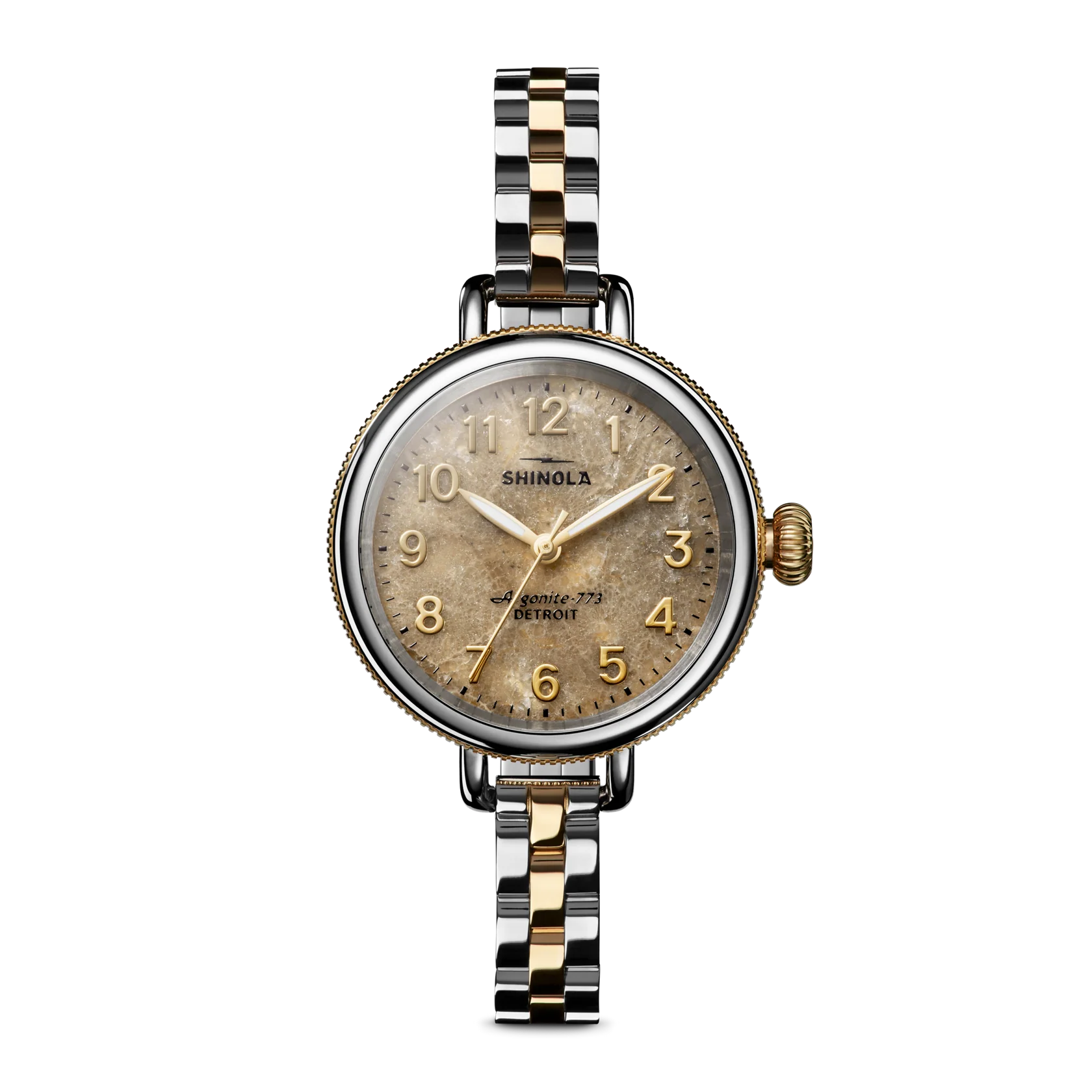 SILVER/GOLD 34MM BIRDY PETOSKEY DIAL WATCH