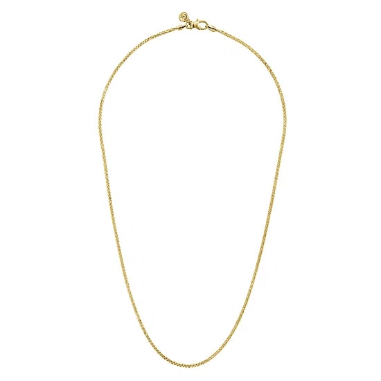 Gabriel & Co. 14K Yellow Gold Wheat Chain Necklace (22 Inch)