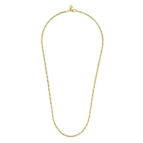 Gabriel & Co. 14K Yellow Gold Long Hollow Link Chain Necklace (24")