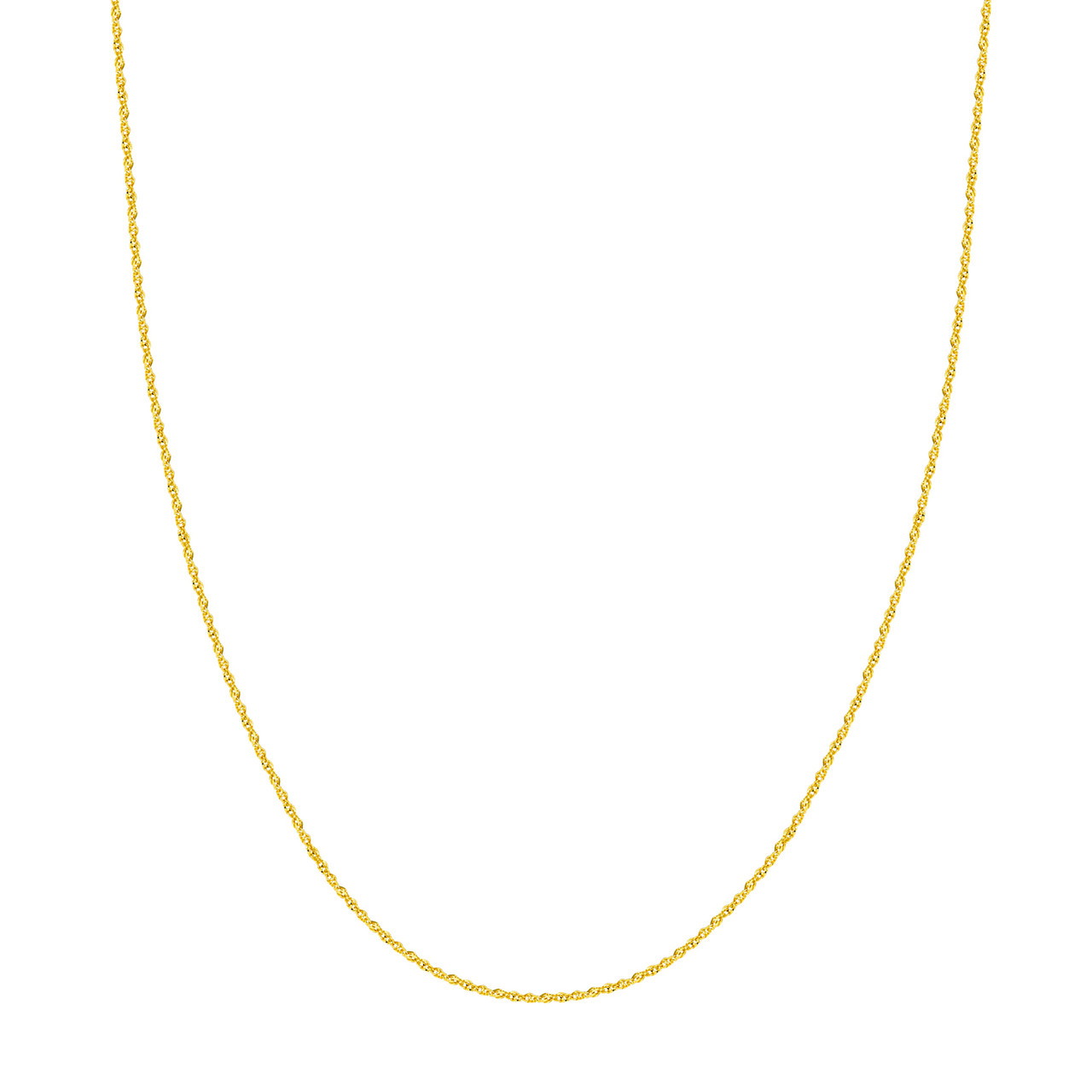 MJ Christensen 14K Yellow Gold Sparkle Singapore Chain (1.37mm, 18")