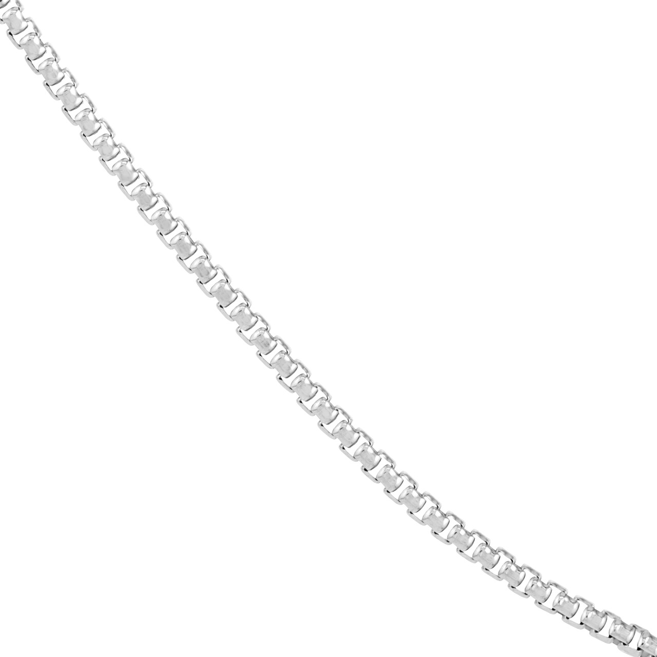 Sterling Silver 2.1mm Round Box Chain Necklace (20")