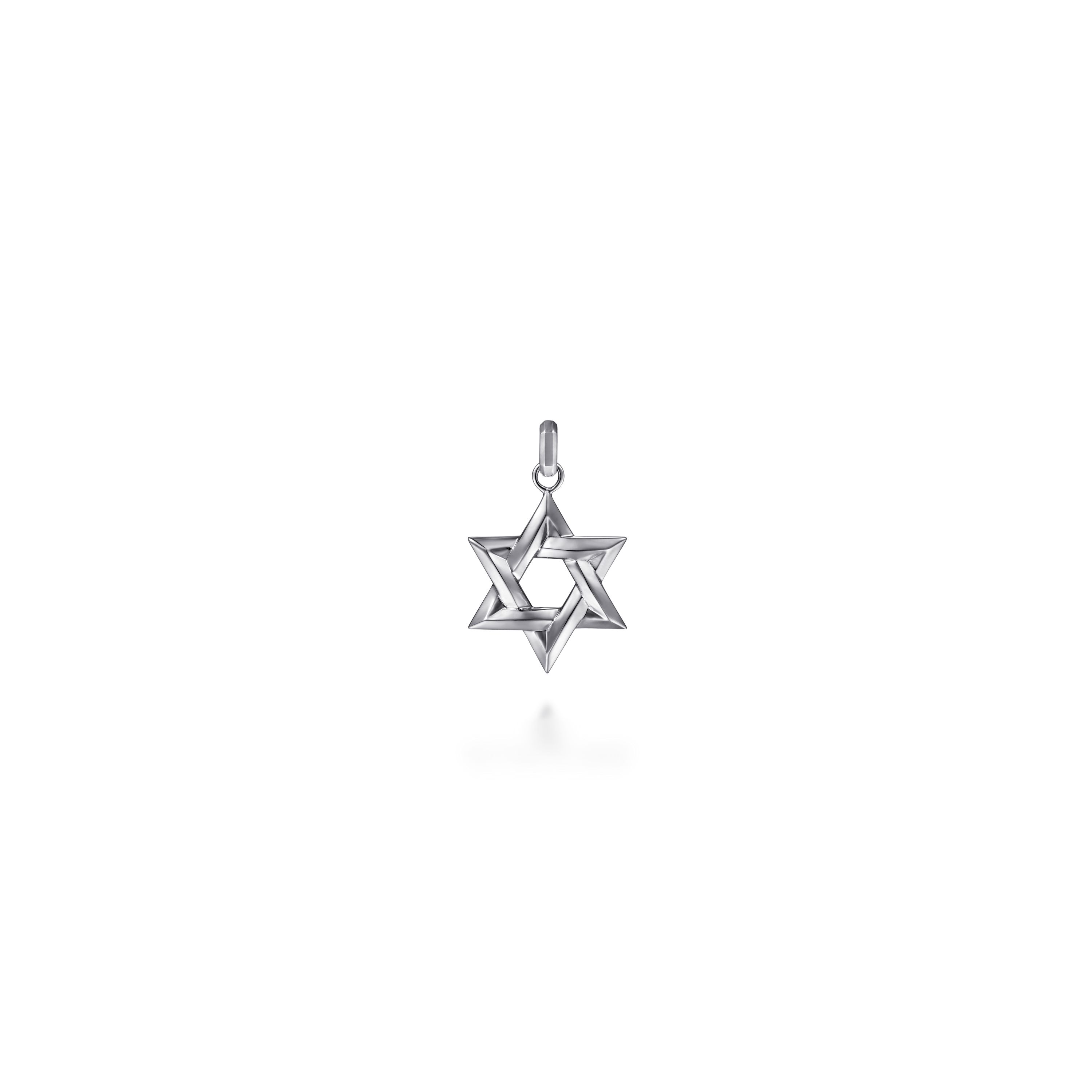 Sterling Silver Medium Star of David Pendant