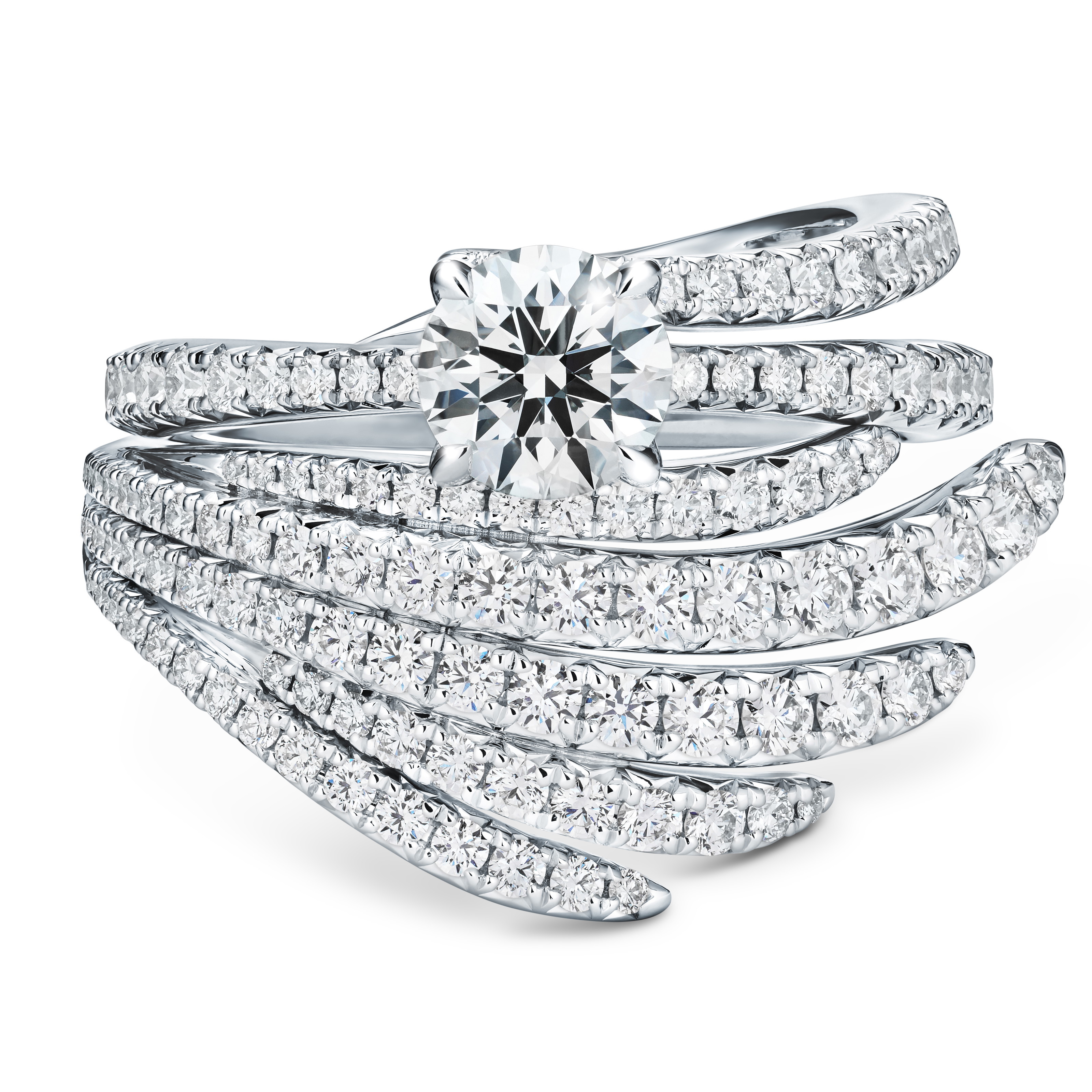 Hearts on Fire Vela 0.90ctw Diamond Cocktail Ring in Platinum