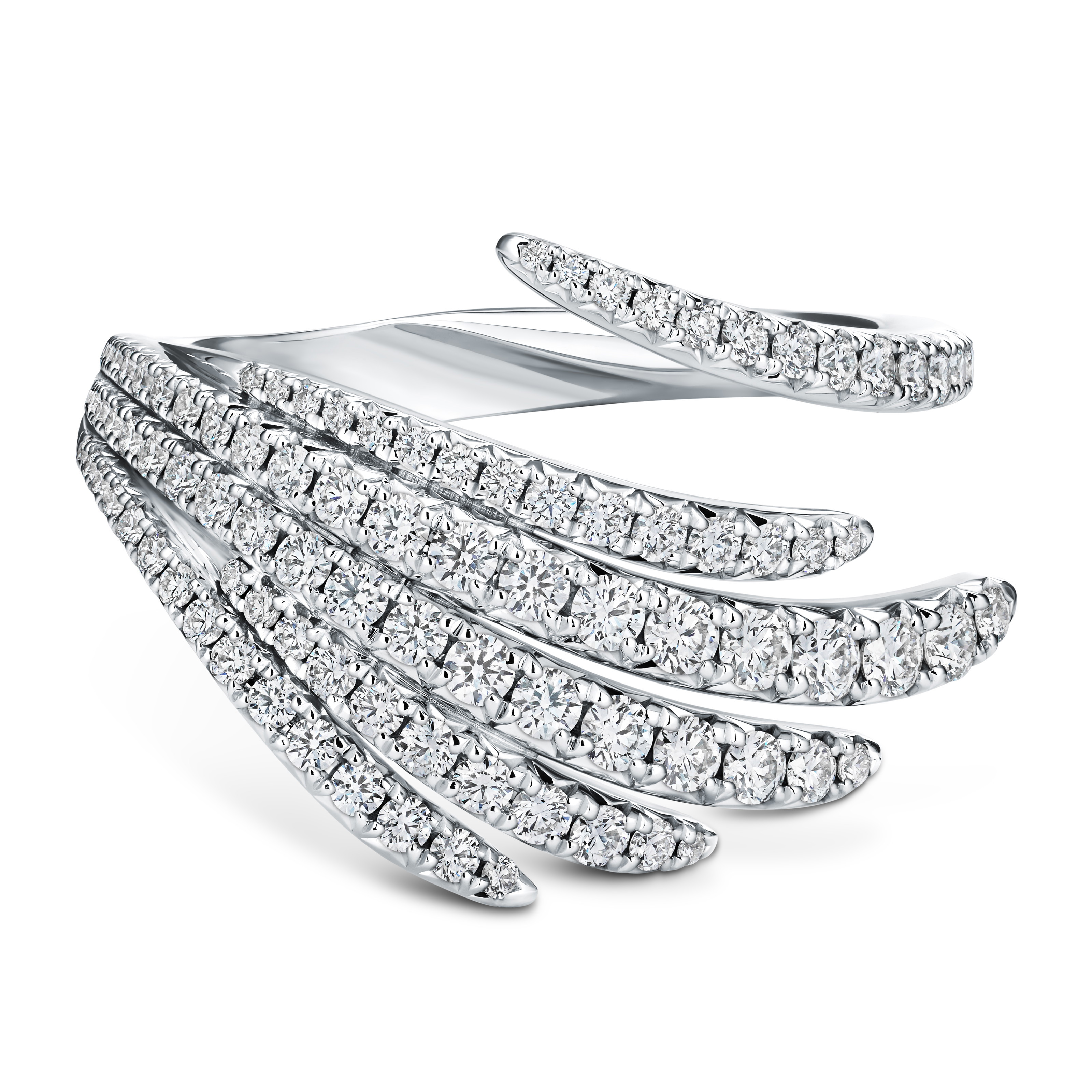Hearts on Fire Vela 0.90ctw Diamond Cocktail Ring in 18K White Gold