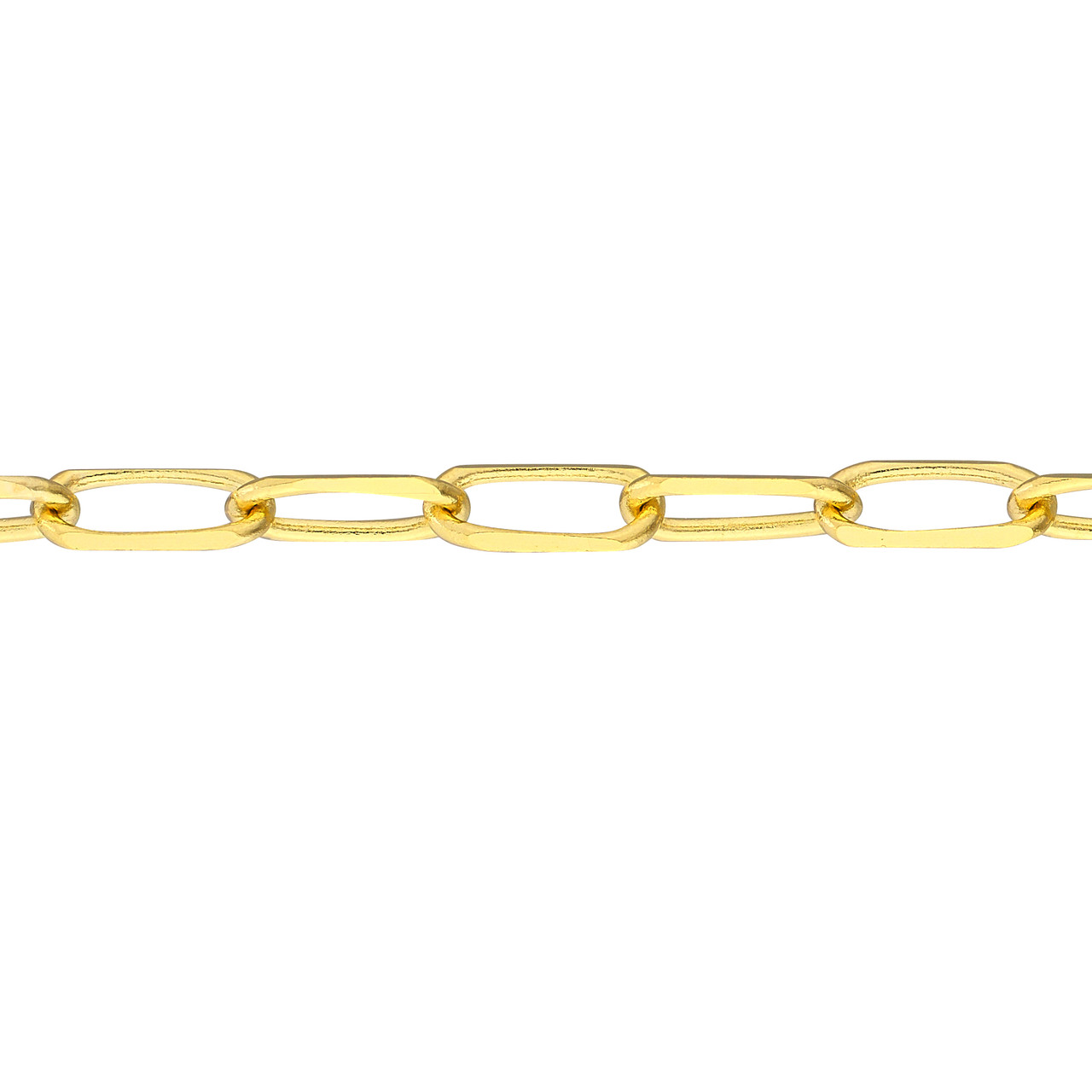 14K Yellow Gold 1.7mm Paperclip Choker Necklace (16" Adj.)