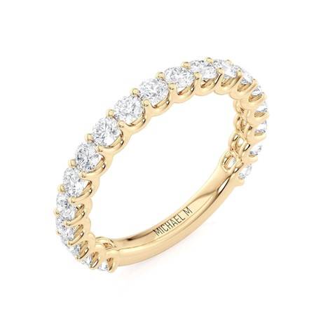 18K Yellow Gold Diamond Shared Prong Anniversary Band (1.15ctw)