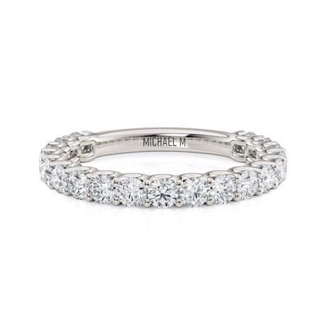 18K Yellow Gold Diamond Shared Prong Anniversary Band (1.15ctw)