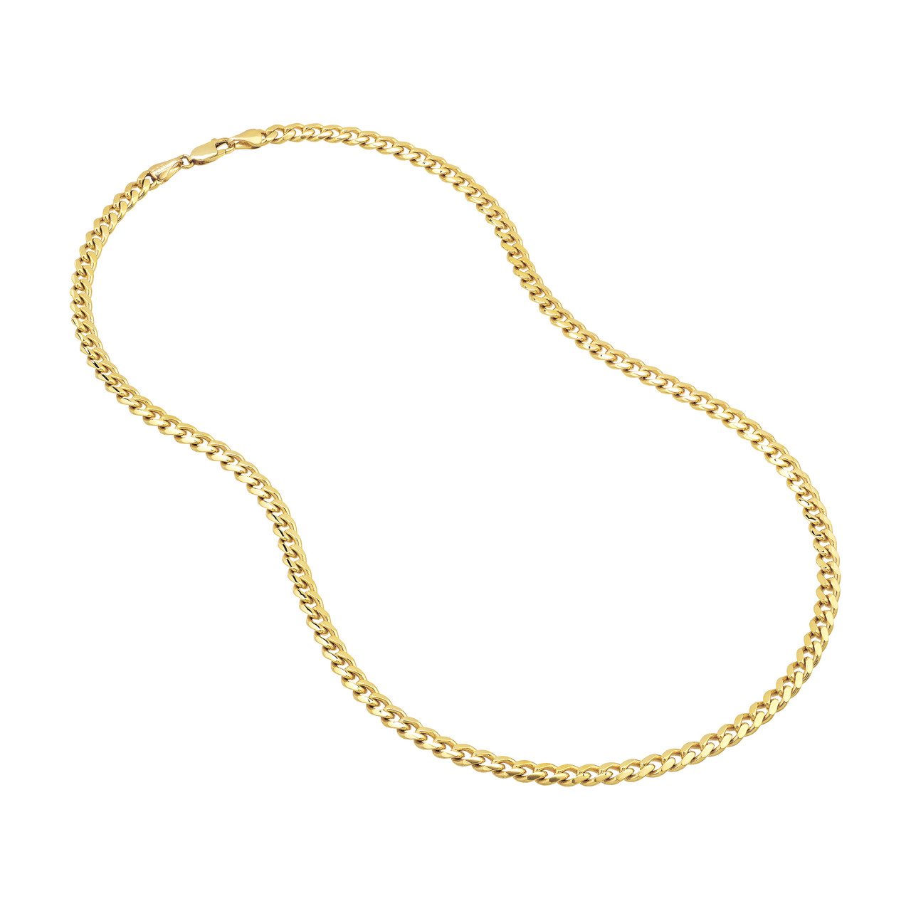 14K Yellow Gold Miami Cuban Chain Necklace (5mm, 20")