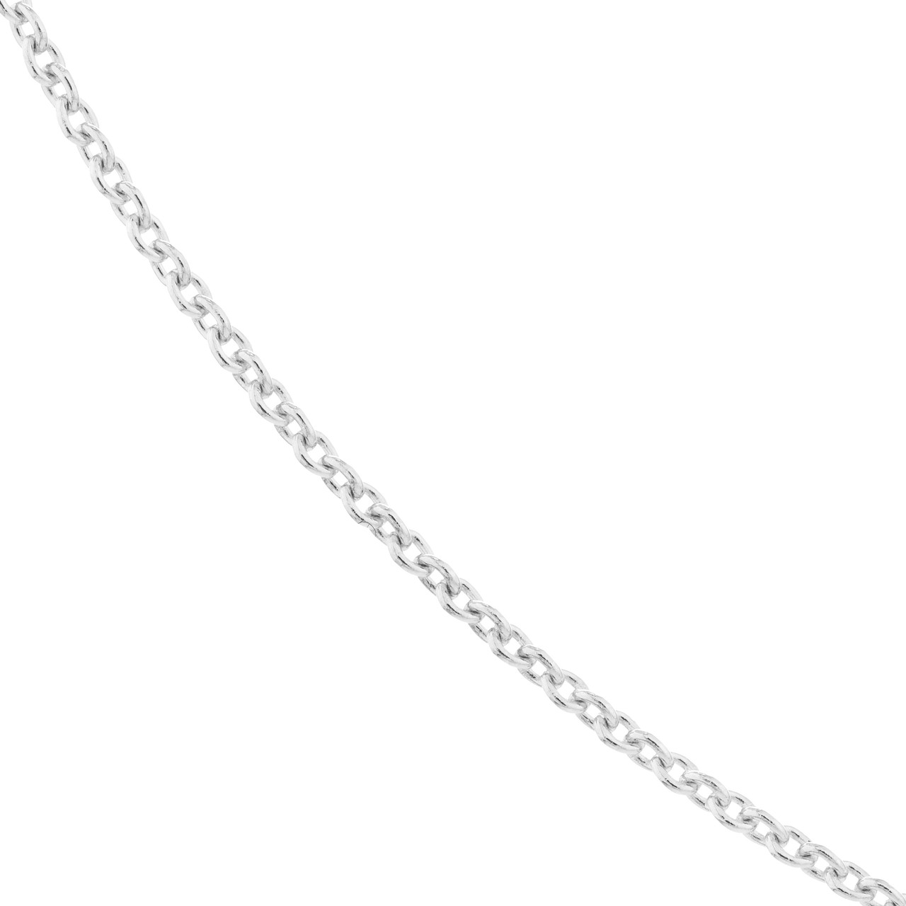 14K White Gold Cable Chain Necklace (1.05mm, 20")